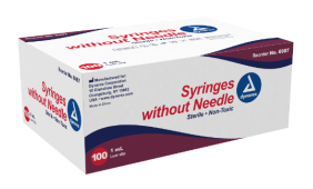 Syringes 1cc Luer Slip. Sterile. 100/Box Optometric, Eye Care and Ophthalmic Supplies at Stag Medical.