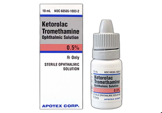 Ketoralac Ophthalmic Solution 0.5%- 10mL/Bottle - Apotex Pharma. at Stag Medical - Eye Care, Ophthalmology and Optometric Products. Shop and save on Proparacaine, Tropicamide and More at Stag Medical & Eye Care Supply