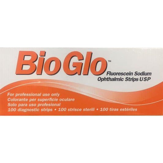 BioGlo Fluorescein Sodium Ophthalmic Strips, 1MG 100/Box - Hub Pharmaceuticals *BACKORDERED* at Stag Medical - Eye Care, Ophthalmology and Optometric Products. Shop and save on Proparacaine, Tropicamide and More at Stag Medical & Eye Care Supply