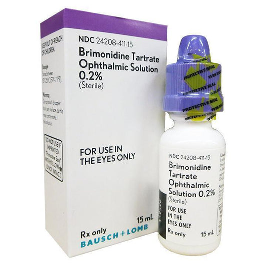 Brimonidine Tartrate Ophthalmic Solution 0.2% 5mL - Bausch & Lomb at Stag Medical - Eye Care, Ophthalmology and Optometric Products. Shop and save on Proparacaine, Tropicamide and More at Stag Medical & Eye Care Supply