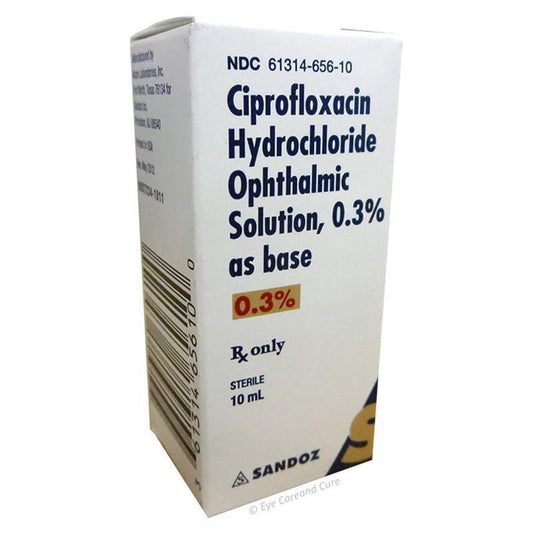 Ciprofloxacin Ophthalmic Solution 0.3% 2.5mL Sandoz at Stag Medical - Eye Care, Ophthalmology and Optometric Products. Shop and save on Proparacaine, Tropicamide and More at Stag Medical & Eye Care Supply