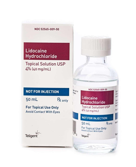Lidocaine 4% Topical Solution - 50mL/Vial - Telligent at Stag Medical - Eye Care, Ophthalmology and Optometric Products. Shop and save on Proparacaine, Tropicamide and More at Stag Medical & Eye Care Supply