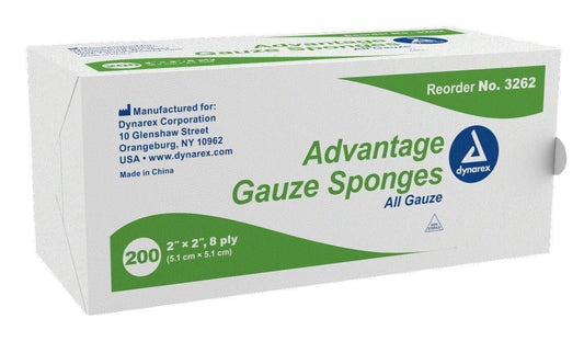 Medical Gauze Sponges 2" x 2" 8-Ply Non-Sterile 200/Box at Stag Medical - Eye Care, Ophthalmology and Optometric Products. Shop and save on Proparacaine, Tropicamide and More at Stag Medical & Eye Care Supply
