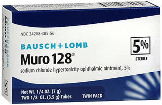 Muro 128 5% Ophthalmic Ointment (Twin-Pack), 3.5gm/Tb - Bausch & Lomb at Stag Medical - Eye Care, Ophthalmology and Optometric Products. Shop and save on Proparacaine, Tropicamide and More at Stag Medical & Eye Care Supply