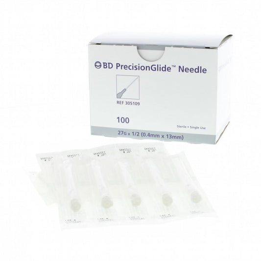 Needles, BD 27g x 1/2" - 100/Box - Becton-Dickinson at Stag Medical - Eye Care, Ophthalmology and Optometric Products. Shop and save on Proparacaine, Tropicamide and More at Stag Medical & Eye Care Supply