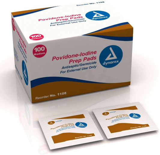 Povidone Iodine Prep Pad - Medium - 100/Box at Stag Medical - Eye Care, Ophthalmology and Optometric Products. Shop and save on Proparacaine, Tropicamide and More at Stag Medical & Eye Care Supply