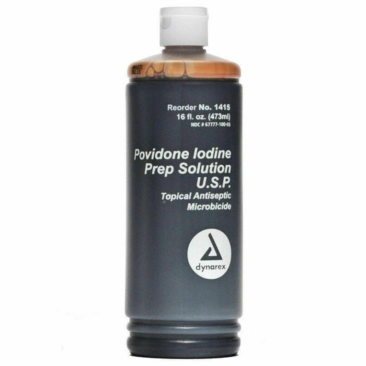 Povidone Iodine Prep Solution - 16oz at Stag Medical - Eye Care, Ophthalmology and Optometric Products. Shop and save on Proparacaine, Tropicamide and More at Stag Medical & Eye Care Supply