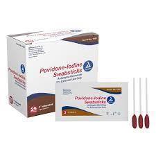 Povidone Iodine Prep Swabs - PVP 4" - 3/Pack - 25/Box - Dynarex at Stag Medical - Eye Care, Ophthalmology and Optometric Products. Shop and save on Proparacaine, Tropicamide and More at Stag Medical & Eye Care Supply