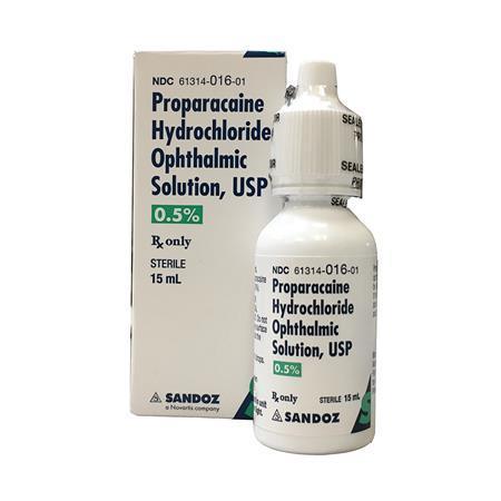 Proparacaine Ophthalmic Solution 0.5%, 15mL - Sandoz at Stag Medical - Eye Care, Ophthalmology and Optometric Products. Shop and save on Proparacaine, Tropicamide and More at Stag Medical & Eye Care Supply