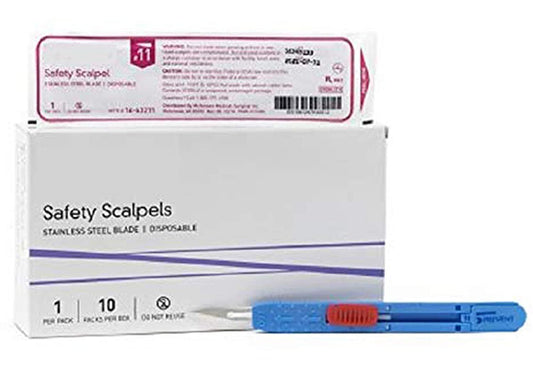 Scalpel #11 McKesson Safety Sensory Grip Surgical at Stag Medical - Eye Care, Ophthalmology and Optometric Products. Shop and save on Proparacaine, Tropicamide and More at Stag Medical & Eye Care Supply
