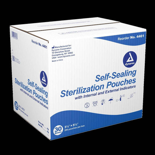 Sterilization Pouches 3.5" x 9" Self-Sealing with Steam Indicator. 200/Box at Stag Medical - Eye Care, Ophthalmology and Optometric Products. Shop and save on Proparacaine, Tropicamide and More at Stag Medical & Eye Care Supply