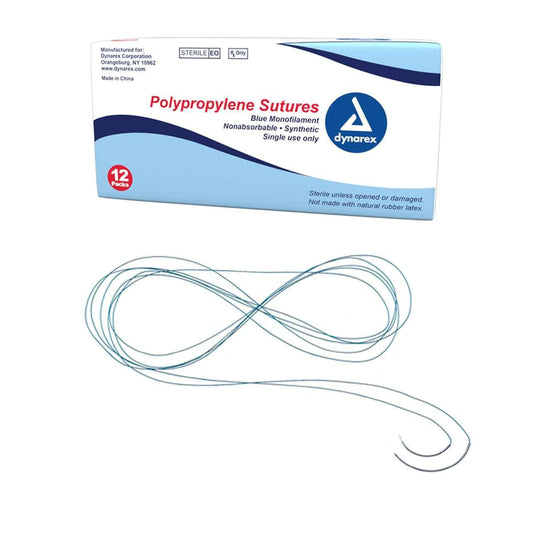 Sutures - Polypropylene - Non Absorbable Synthetic - 12/Box at Stag Medical - Eye Care, Ophthalmology and Optometric Products. Shop and save on Proparacaine, Tropicamide and More at Stag Medical & Eye Care Supply