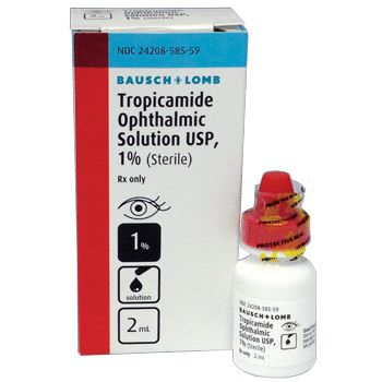 Tropicamide Eye Drops 1% 15mL  - Bausch & Lomb Optometric, Eye Care and Ophthalmic Supplies at Stag Medical.