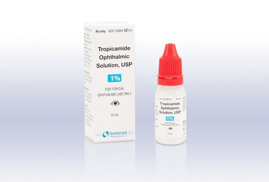 Tropicamide Solution 1% 15mL Ophthalmic - Somerset Optometric, Eye Care and Ophthalmic Supplies at Stag Medical.