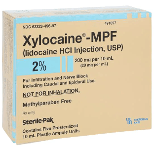 Xylocaine 2% Injection. 10mL - 5/Box - Fresenius at Stag Medical - Eye Care, Ophthalmology and Optometric Products. Shop and save on Proparacaine, Tropicamide and More at Stag Medical & Eye Care Supply